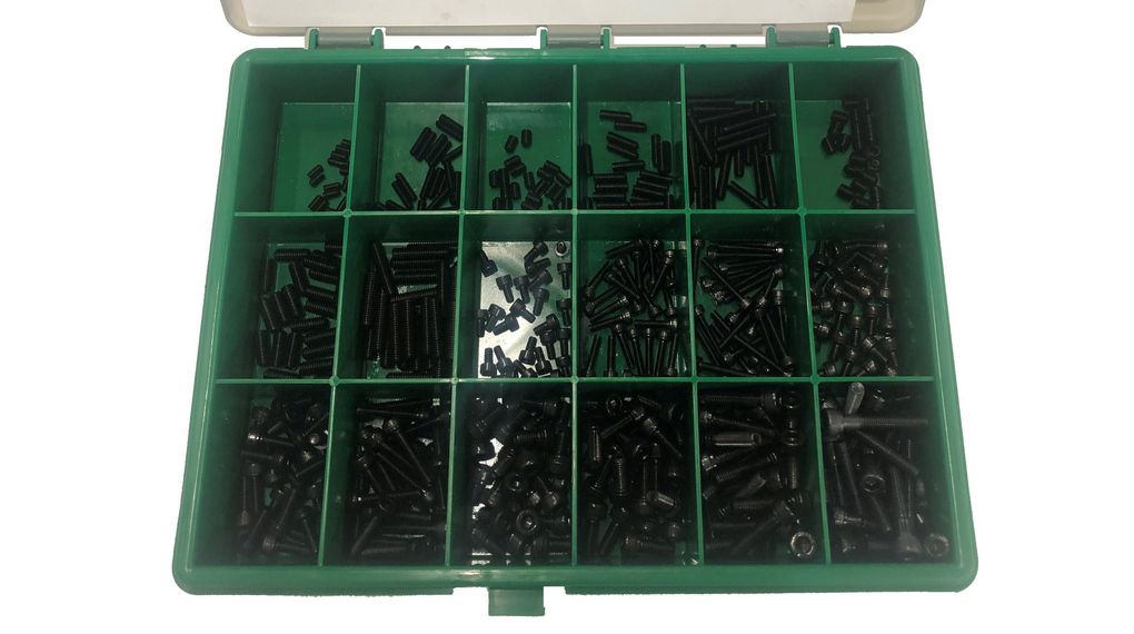 Hex Screwdriver Screw and Bolt Kit, 450pcs, Steel